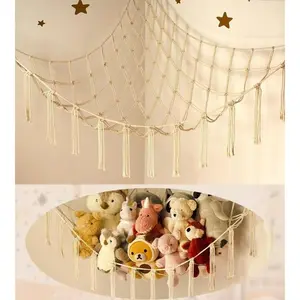 Stuffed Animal Storage Hammock - Large Toy Hammock for Stuffed Animals, Cute Plush Toy Decor for Kids and Baby Nursery Wall