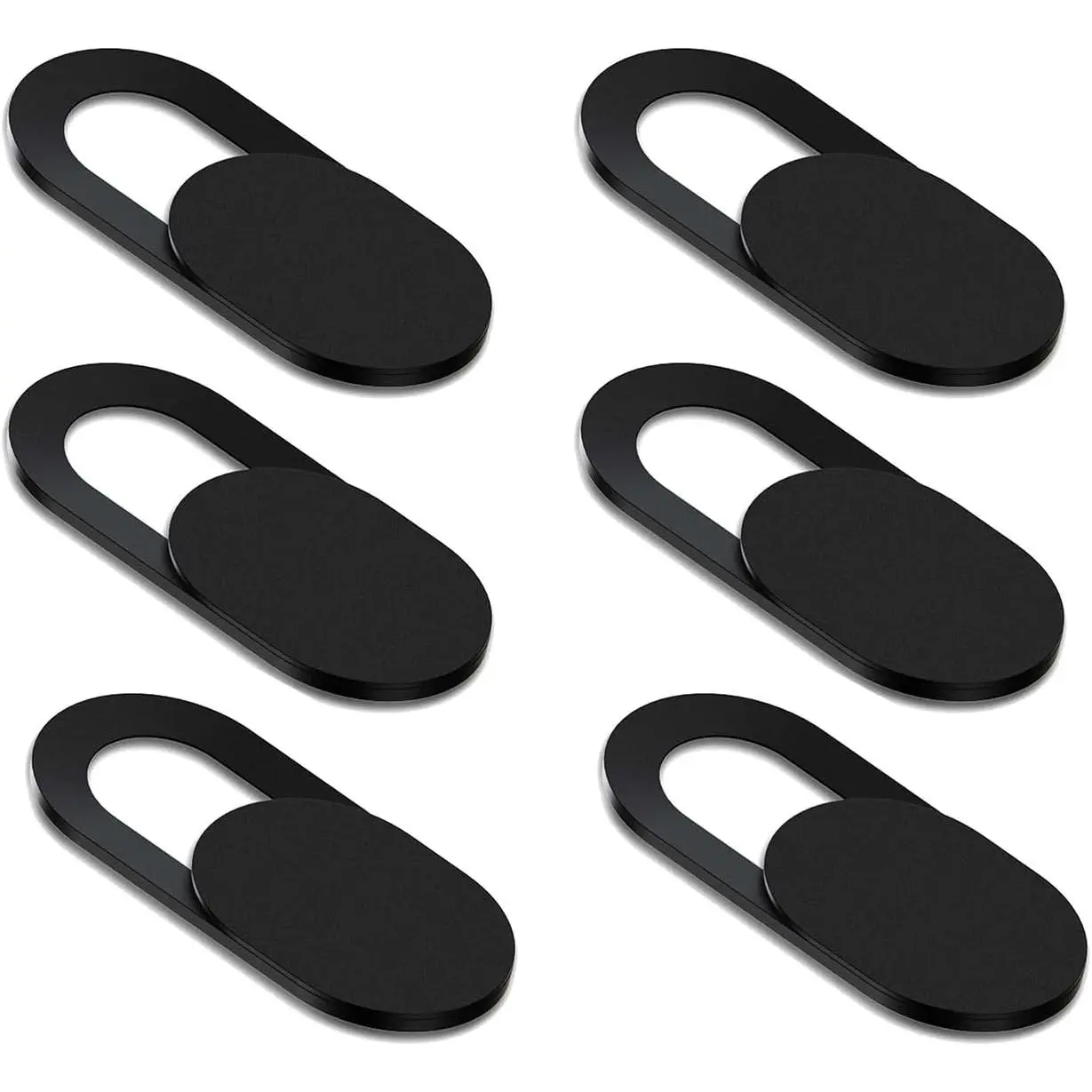 [6 Pack] Webcam Cover Slide 0.027in Ultra Thin Web Camera Cover fits Laptop, Desktop, PC, Macboook Pro, iMac,  mini, , Smartphone,Protect Your  and , Adhensive-Black