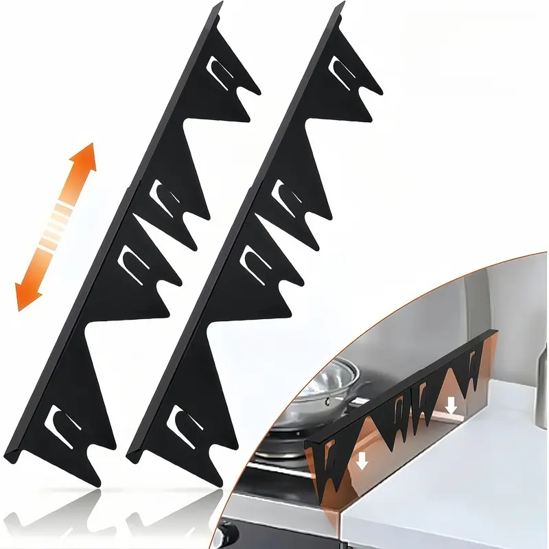 Stainless Steel Stove Slit Guard Replacement, 1/2 Counts Retractable Stove Slit Cover, Heat Resistant Stove Slit Guard, Kitchen Utensils & Gadgets