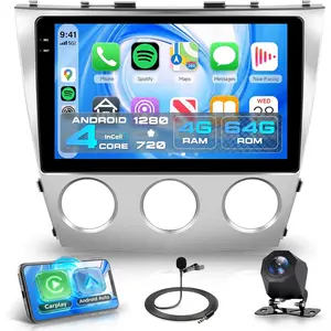 Rimoody 4G+64G Android Car Stereo for Toyota Camry 2006-2011, 10.1 Inch INCELL Screen Carplay Wireless Carplay Screen, Android Auto, GPS, WiFi, Bluetooth, FM/RDS, EQ, Mirror Link, AHD Backup Camera