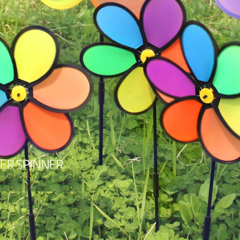 Outdoor Camping Flower Windmill, Dynamic Colorful Windmill, Outdoor Windmill Accessories for Courtyard Kindergarten Decoration