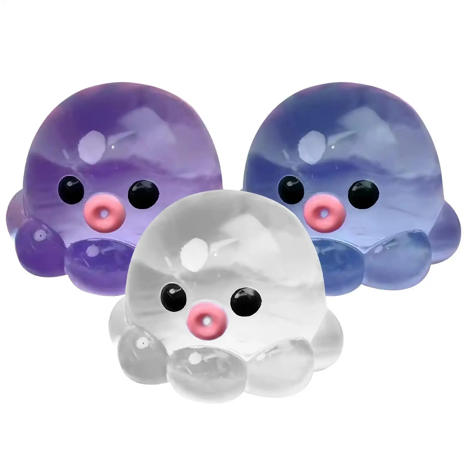 SquishyBubble Pop Fidget Toy, Squeeze Sensory Ball & Octopus Popper, Anti-Anxiety Toy For Adults Kids, ASMR Fun Party Gift