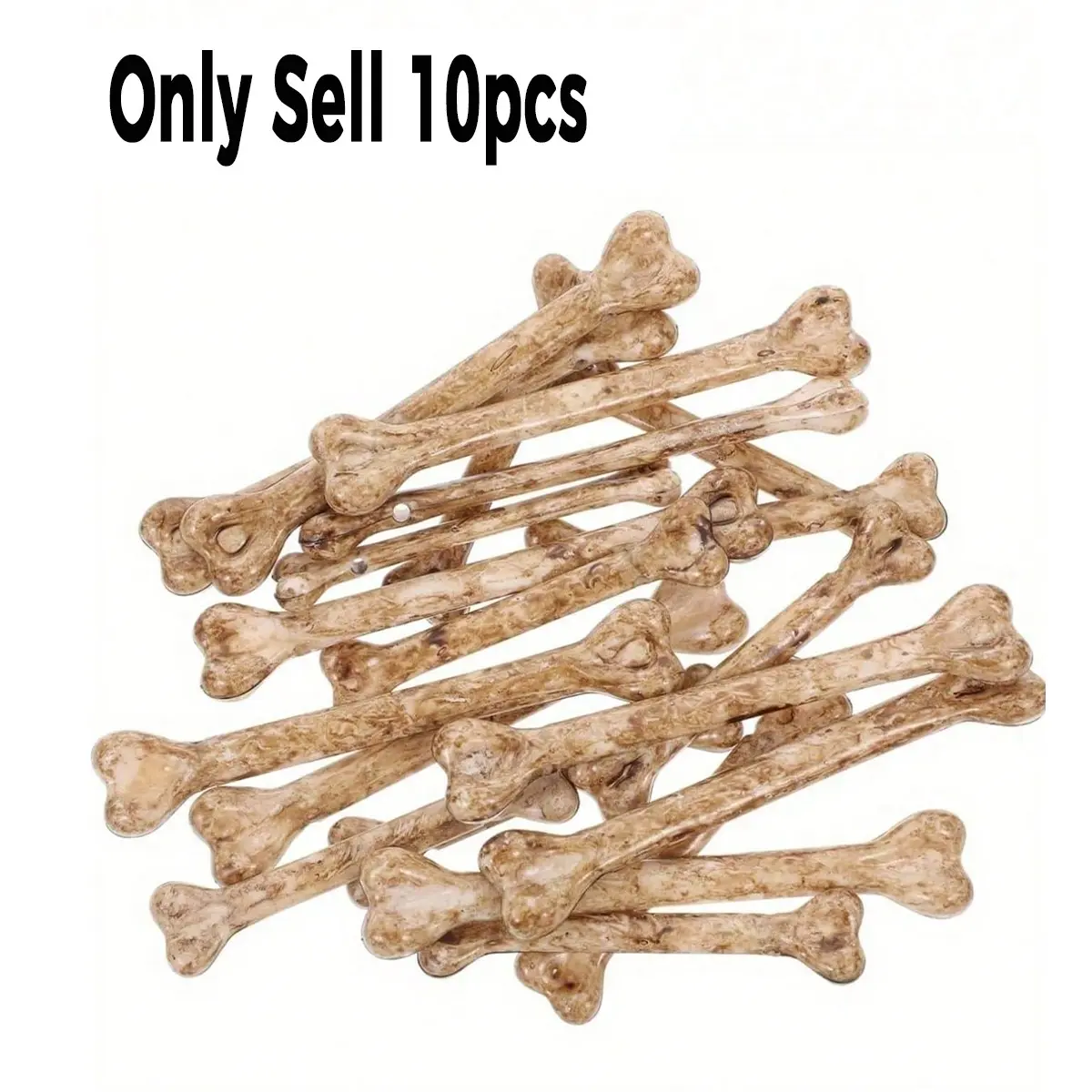 10pcs Mini Skull Bones, Realistic Plastic Fake Bones, Halloween Party Props, Cosplay Accessories, Artificial Skeleton Decorations