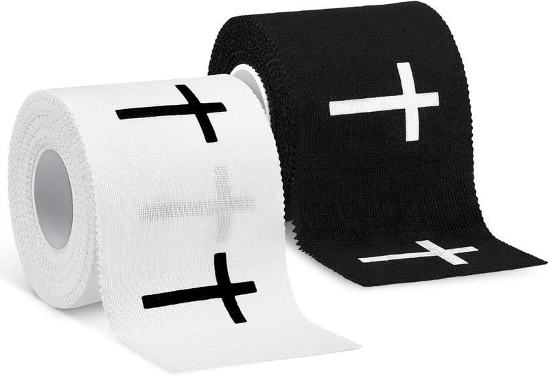 2 Pack Christian Athletic Tape  - 2 Inch x 23 Feet Bible Verse Sports Tape with Cross Design, Jesus Inspired Wrist Wrap for Soccer Football Baseball Gymnastics, Perfect Religious Gift for Easter Good Friday