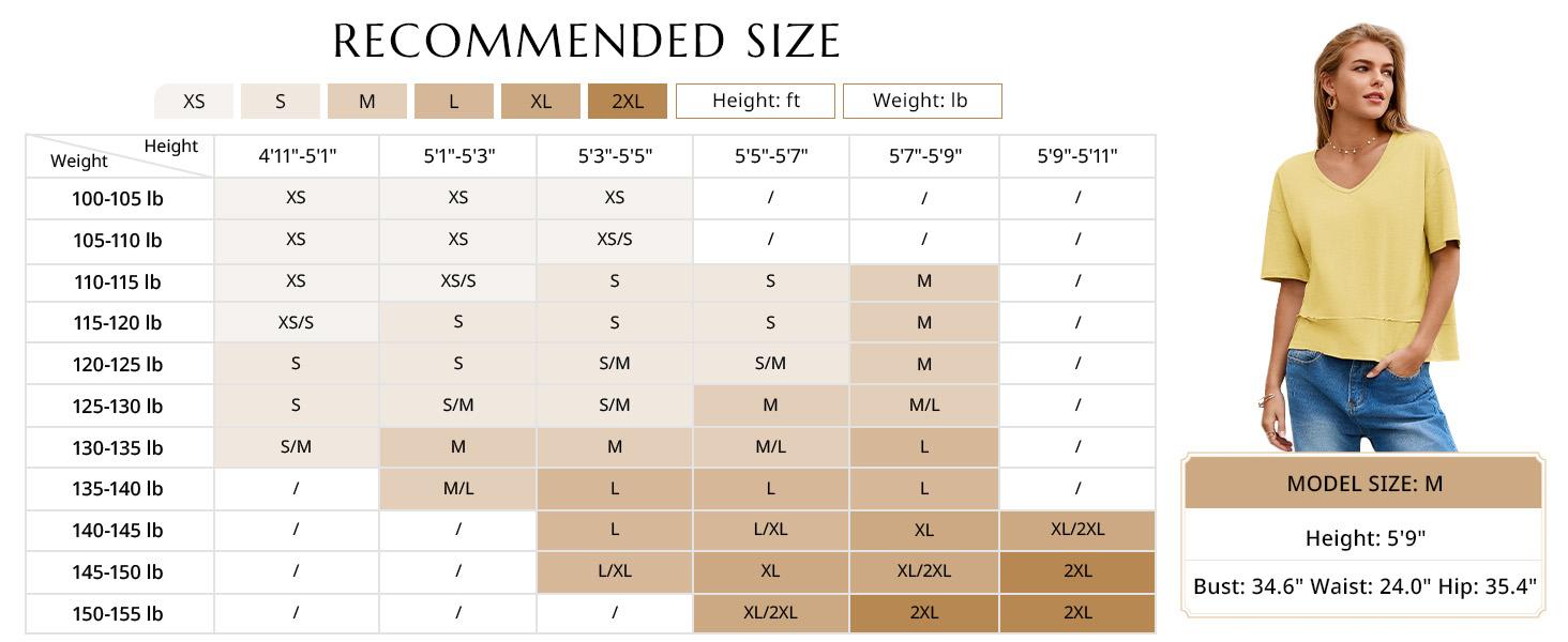 Beotyshow Womens Summer V Neck T Shirts Casual Short Sleeve Flowy Tops Cute Loose Fit Basic Tees