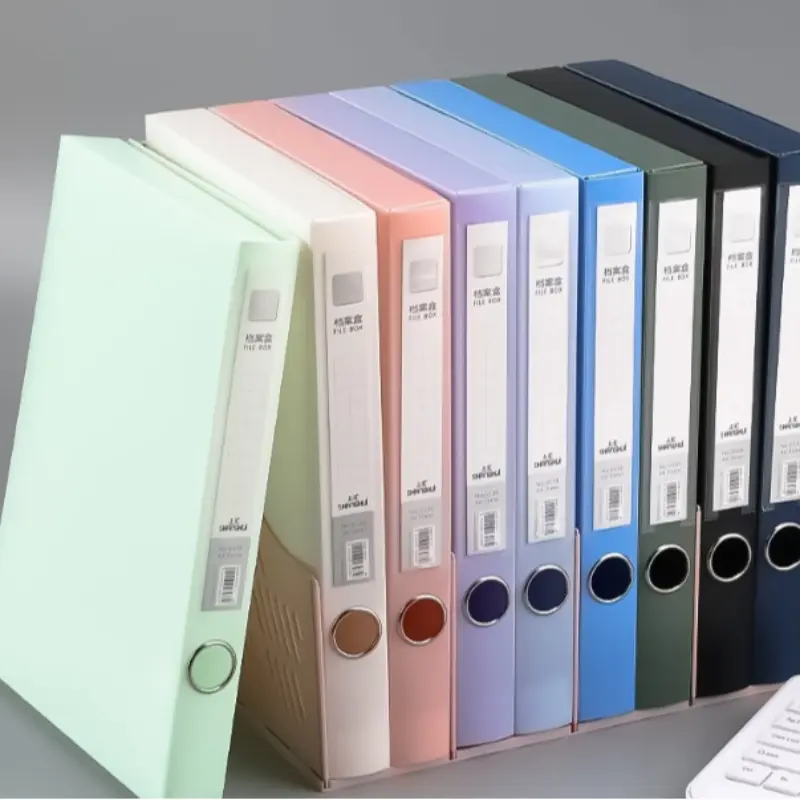 5pcs Modern Desktop File Folders, Durable Thick PP Material, Large Capacity Space-Saving Office Storage, Home Essentials Organizer