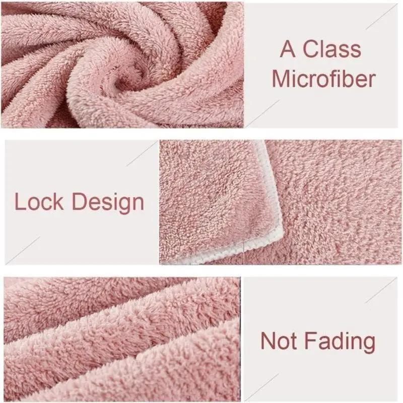 Microfiber Hair Towel 3 Pack Quick Dry Soft Turban Wrap for Shower Hair Care