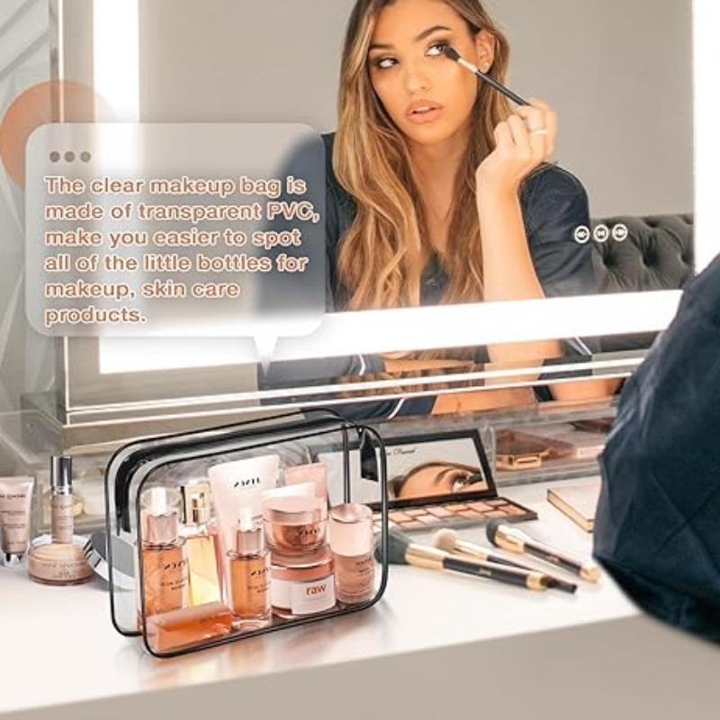 Medicine Theme PVC Zipper Makeup Bag, Large Capacity Lightweight Travel Organizer, Easy Clean & Fade Resistant Design, Tsa Certified Daily Use Kit