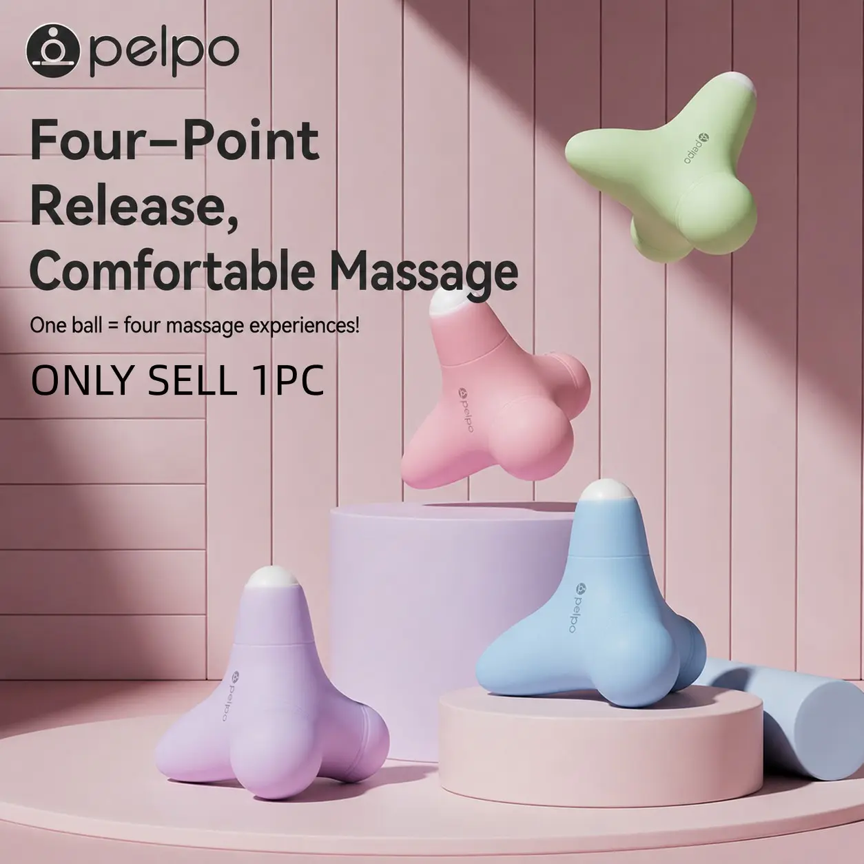 Four-Point Myofascial Ball, Multiple Colors Available, Foot Massage Tool, Muscle Relaxation Massager, Acupressure Foot Therapy