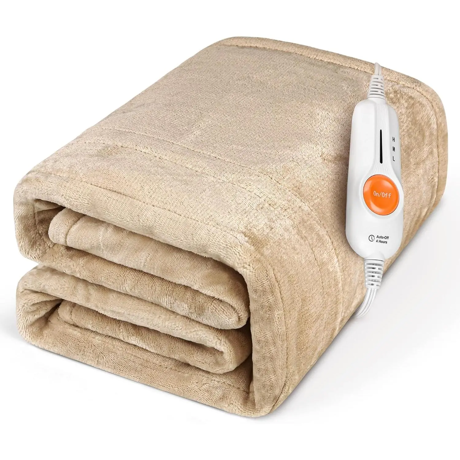 Wearable Heated Blanket Throw, Soft Flannel Electric Heating Blanket | Detachable Hat & Snap, ETL/FCC Certified, 3 Heat Levels, 4H Auto Off, for Couch, Bed, Office, 10ft Cord, Gifts for Women