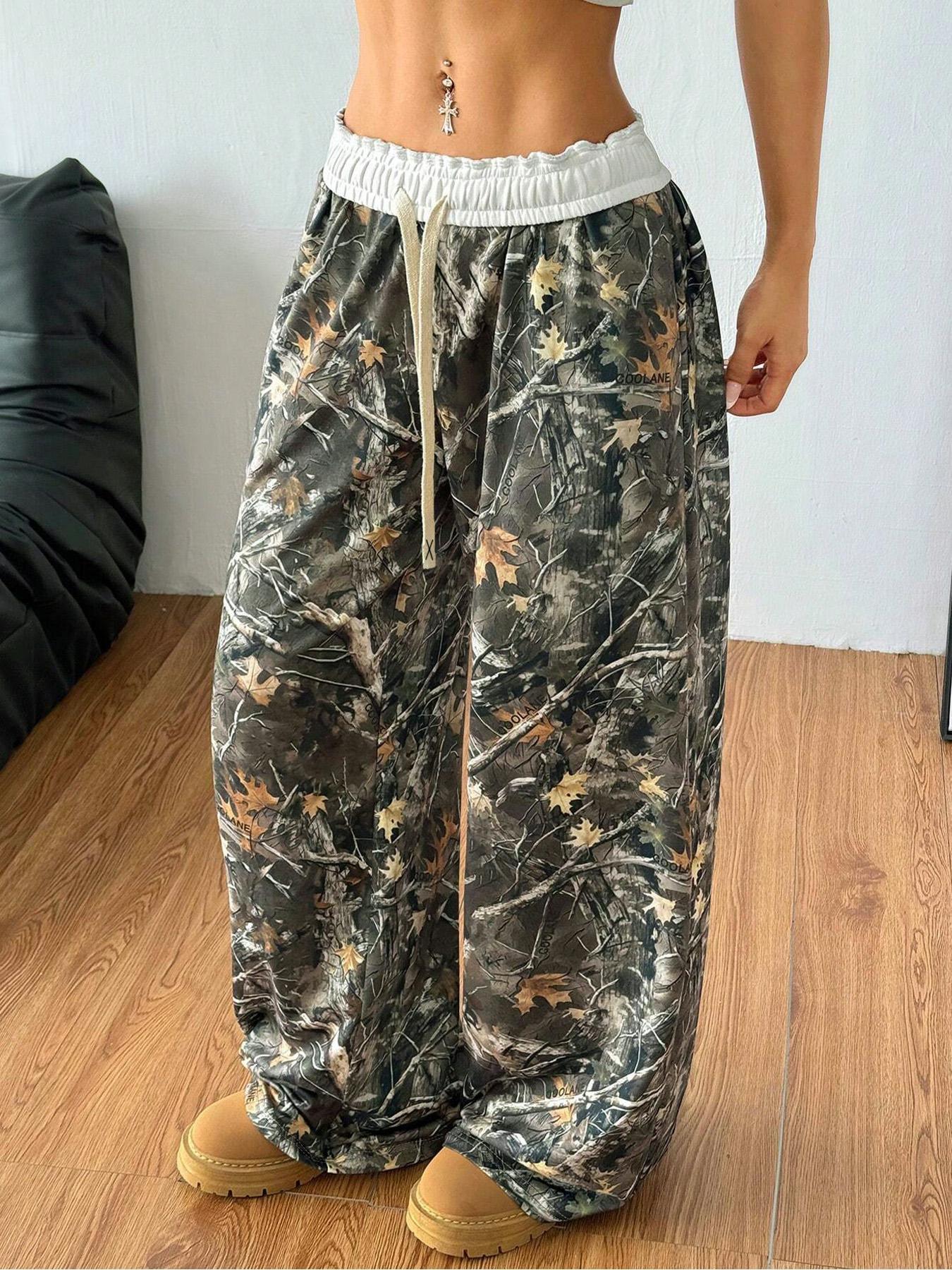 Unisex Camo Print Trousers, Casual Street Comfy Sweatpants for Daily Wear, Bottoms Fall & Winter, Cargo Pants Women, Athleisure Streetwear Sporty Fashion viral style everyday essential