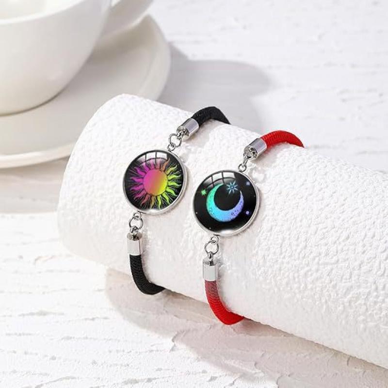 Long Distance Touch Bracelets with Sun&Moon Functional Love Connect Gift For Boyfriend or Girlfriend or your FamilyGiftGift..275..7..