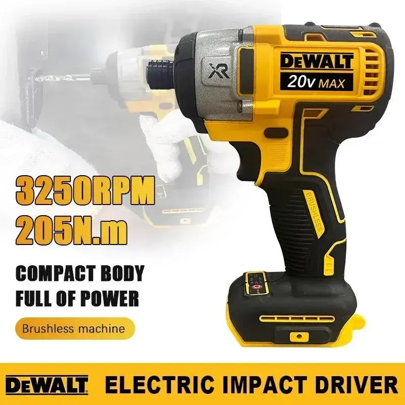 Dewalt DCD887 20V Lithium-Ion Brushless Cordless High-Torque Impact Drill & Screwdriver Kit, Cordless Power Tools with 6.0 AH Battery and Charger Included for DIY Home Projects