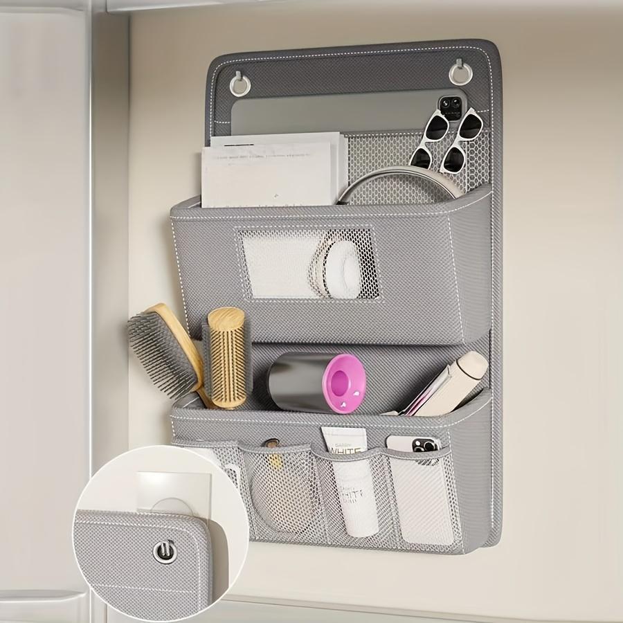 Multifunctional Wall-Mounted Storage Box with Multiple Pockets, Window and Hooks, Perfect for Office, Closet, and Bathroom Use, Desk Organizer Tidy, Multi Grids Organizer, Work Organizer
