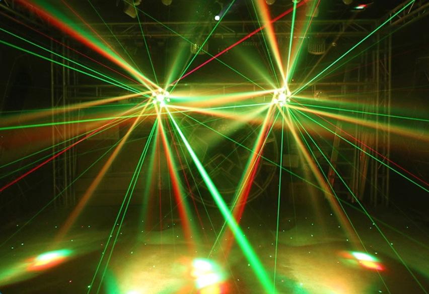 150W Moving Head DJ Lights 6 Arms Party Lights RGBW 6-IN-1 LED Stage Lights with Strobe Beam & Remote Control DMX512 for Wedding Party Disco KTV Event