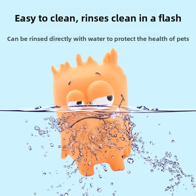 Safe Natural Latex Dog Chew Toy - Cute Big-Eye Monster Squeaky Toy, Gentle on Gums for Puppies & Light Chewers, Resilient Non-Toxic Fetch & Teething Toy for Small Dogs surprise gift shaped harness Interactive Bungee Bite Resistant Inflatable Balls Set