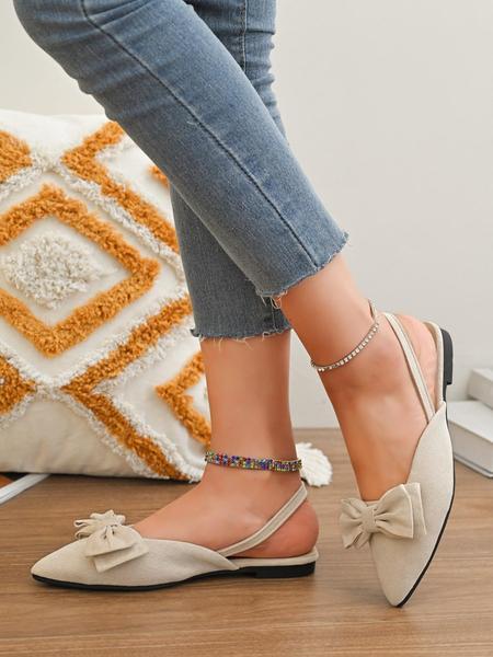 Women's French Style Elegant Pointed Toe Flat Shoes, Stylish Elegant Design for Daily Wear, Perfect for Casual and Semi-Formal Occasions