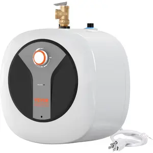 VEVOR Electric Mini - Tank Water Heater 2.5 - Gallon Tank, 1440W Hot Water Boiler Storage, Safety Temperature Pressure Valve Easy Install, for Kichen Bathroom Restaurant, Shelf Wall Floor Mounted