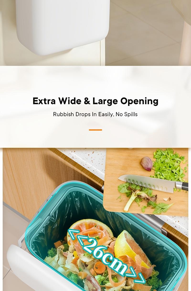 Wall-Mounted Waste Bin, No Need to Bend Down, Odor-Resistant Covered Trash Can, Large Capacity Hanging Waste Container, Modern Minimalist Design for Home Use