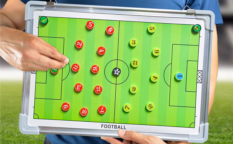 Soccer Coaching Board with Magnets and Marker Pen, Magnetic Soccer Coach Board, Soccer Dry Erase Whiteboard Clipboard, Coach Training Equipment