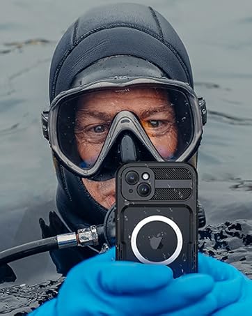 for Samsung Galaxy S22 Case, IP68 Waterproof Dustproof with Built-in Screen Protector, Heavy Duty Full Body Protective Phone Case for Samsung S22 5G, Black/Clear