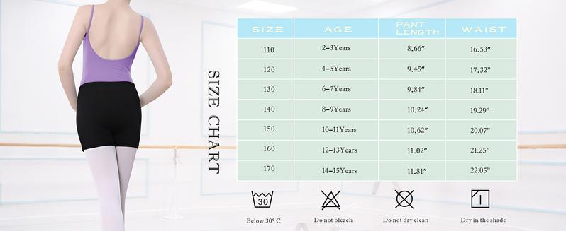Girls Dance Shorts,Cotton Gymnastics Shorts Kids Athletic Biker Short Pants for Lounge Workout Volleyball Running Black
