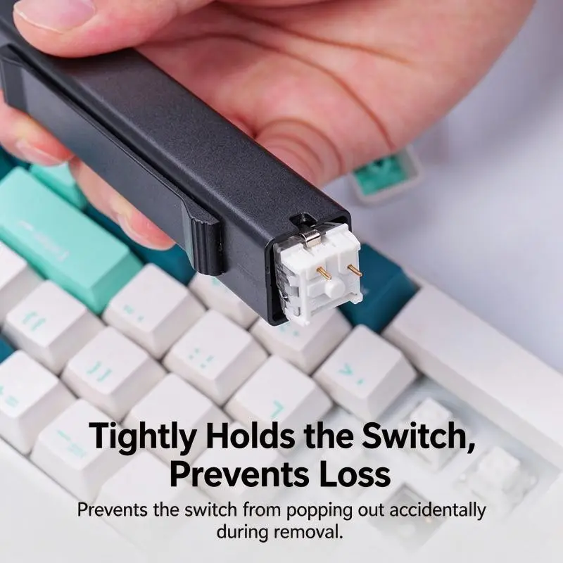 Two-In-One Keycap Puller and Switch Remover, Mechanical Keyboard Maintenance Tool, Plastic Lever for Easy Installation, Compatible with Most Cross-Switches, Effortless Installation