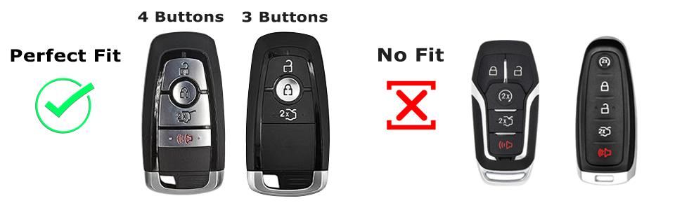 for Ford Key Fob Cover, TPU 3 Buttons Key Case Shell Full Protection for Ford Explorer Bronco Fusion Edge Sport Escape Bronco F150 Pink Car Key Cover with Keychain