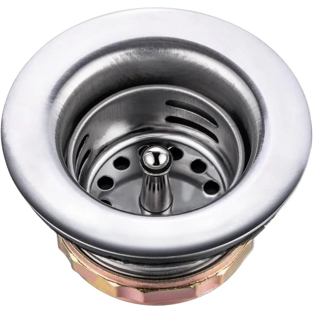 2-in rv Sink Drain Kit, Bar Sink Drain Strainer Basket Assembly | Commercial Grade Small Sink Drain Fits 2" Sink Opening for Prep & Hand Wash & rv & Bar Sink, 304 Stainless with Chrome Finish