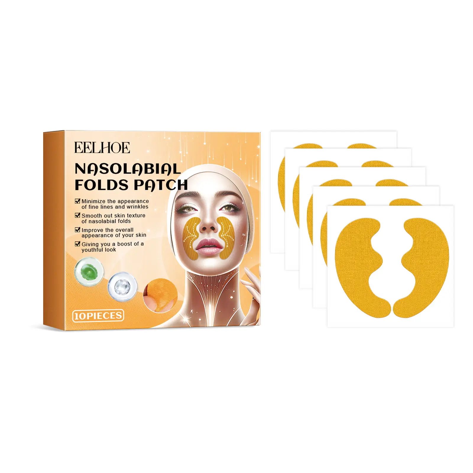 Anti-Wrinkle Nasolabial Fold Firming Face Masks - Hydrating, Lifting Facial Skin, Reducing Fine Lines, Firming/Lifting, Anti Wrinkle Face Masks, Adults
