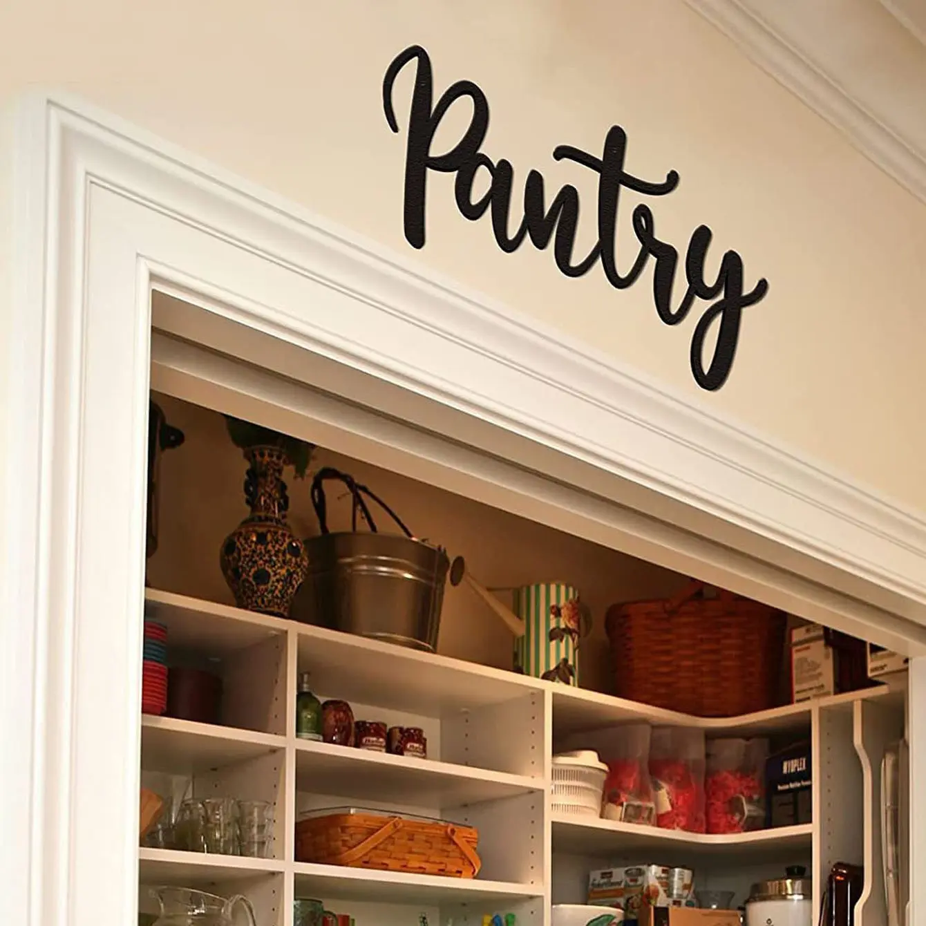 1pc Pantry Sign – Modern Metal Wall Decor for Home, Kitchen, Restaurant, Coffee Shop, and Store, Stylish Farmhouse Wall Accent, Decorative Wall Plaque