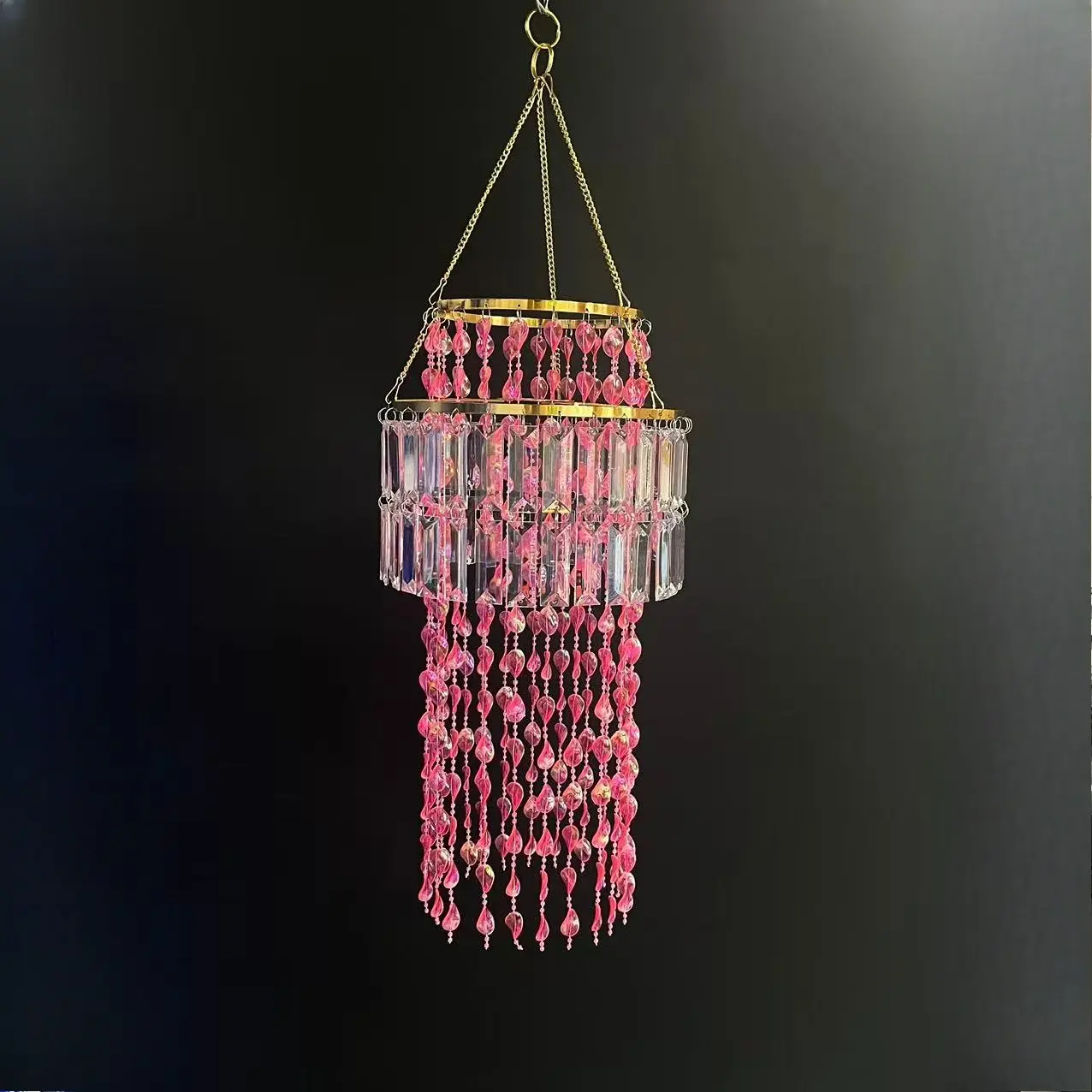 Vectolum Crystal Wind Lantern Shade for E26/e12 Lamps, Reusable Hanging Decor, Ideal for Weddings, Parties, Home Use Lighting