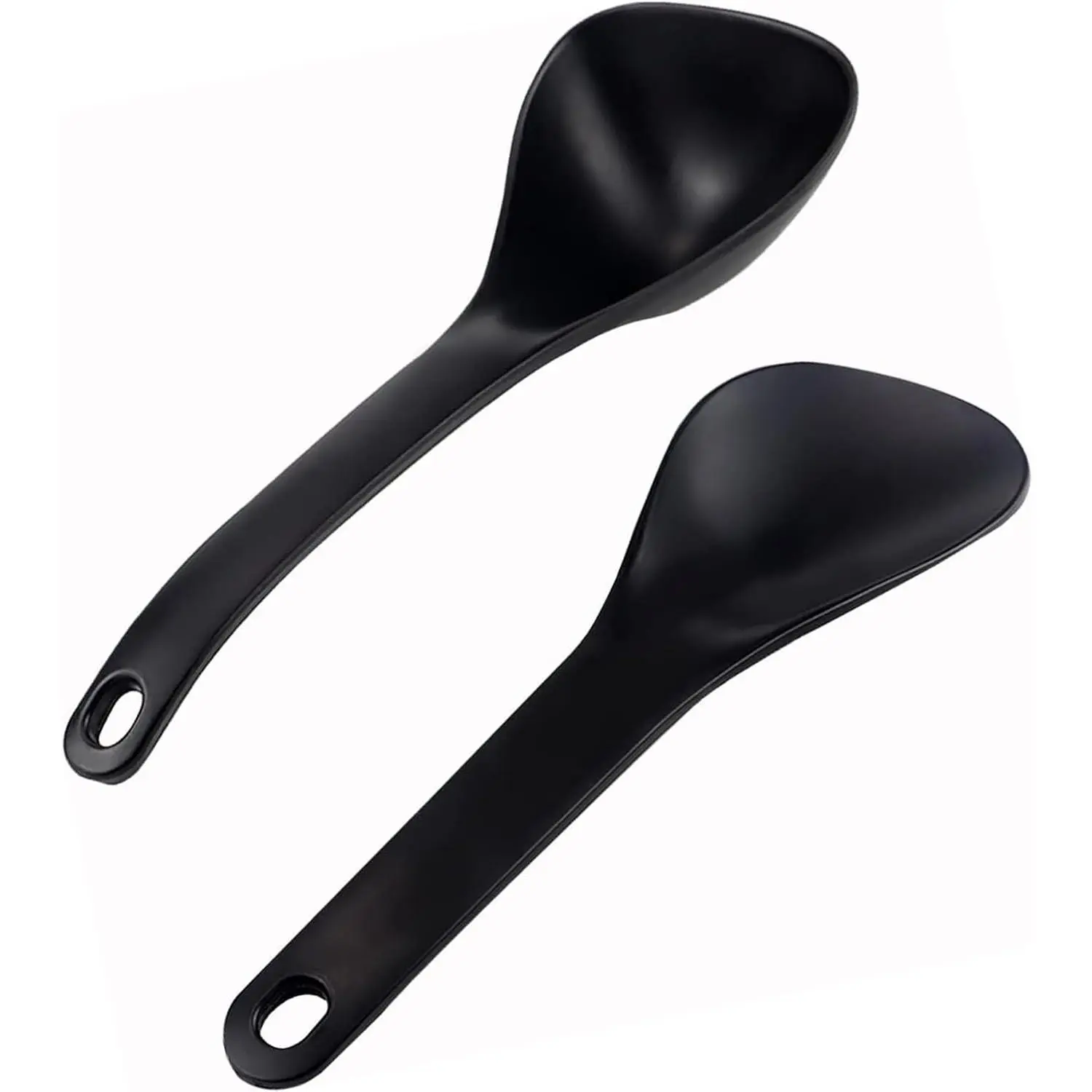 2 count Rice Paddle, Soup Spoon, Non-stick Heat- resistant Rice Spoon Scooper Spatula, Rice Paddle, Rice Cooker Spoons, Serving Spoons for Grains, Soup Mashed  (Black)