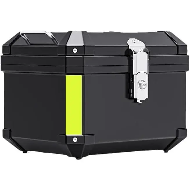 GAOMON 45L Universal Motorcycle Top Case Box, Waterproof Hard Shell Rear Luggage for Full Face Helmet, Durable PP Material with Mounting Plate, Fits Most Scooters Bikes Cruisers Touring