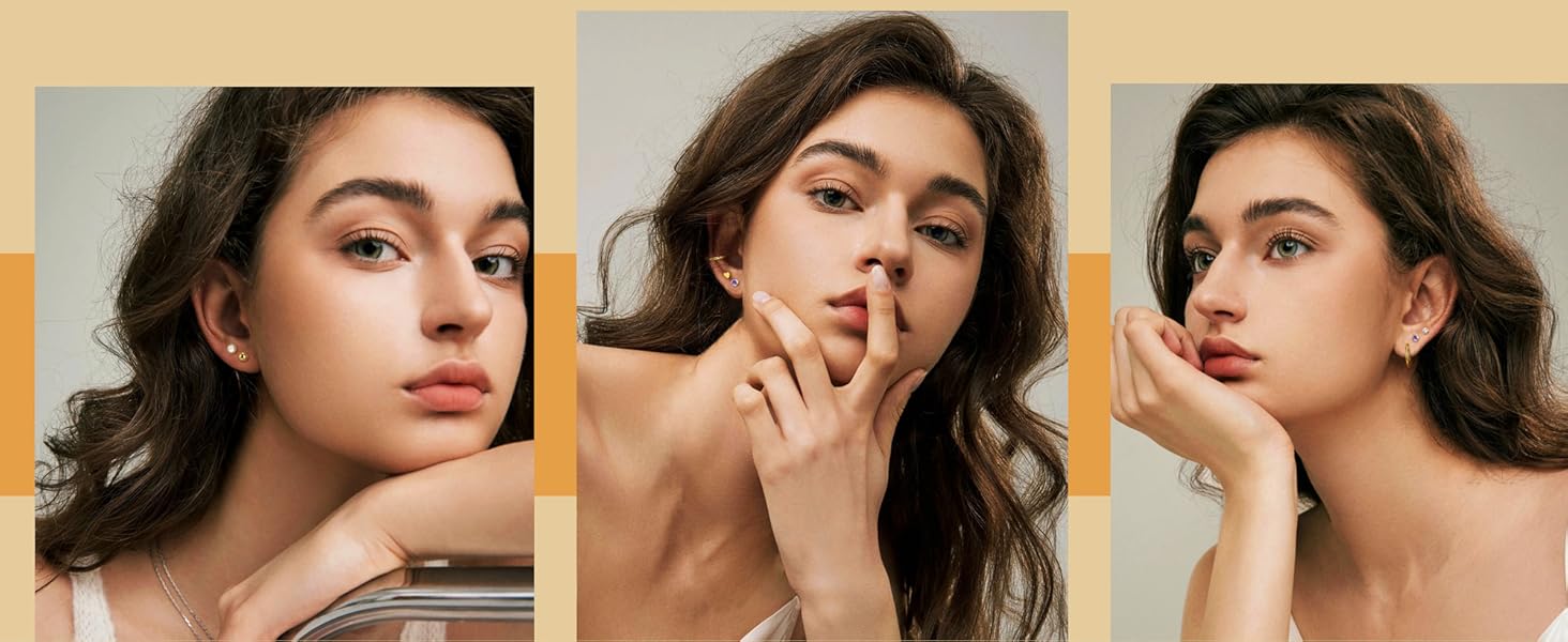 LOLIAS Hypoallergenic Surgical Steel Earrings for Sensitive Ears-20G Flat Back Earrings for Women Men-Small Stainless Steel Earrings Studs Hoop Cartilage Earring Opal Ball CZ Flatback Earrings LOLIAS Hypoallergenic Surgical Steel Earrings for Sensitive Ears-20G Flat Back Earrings for Women Men-Small Stainless Steel Earrings Studs Hoop Cartilage Earring Opal Ball CZ Flatback Earrings