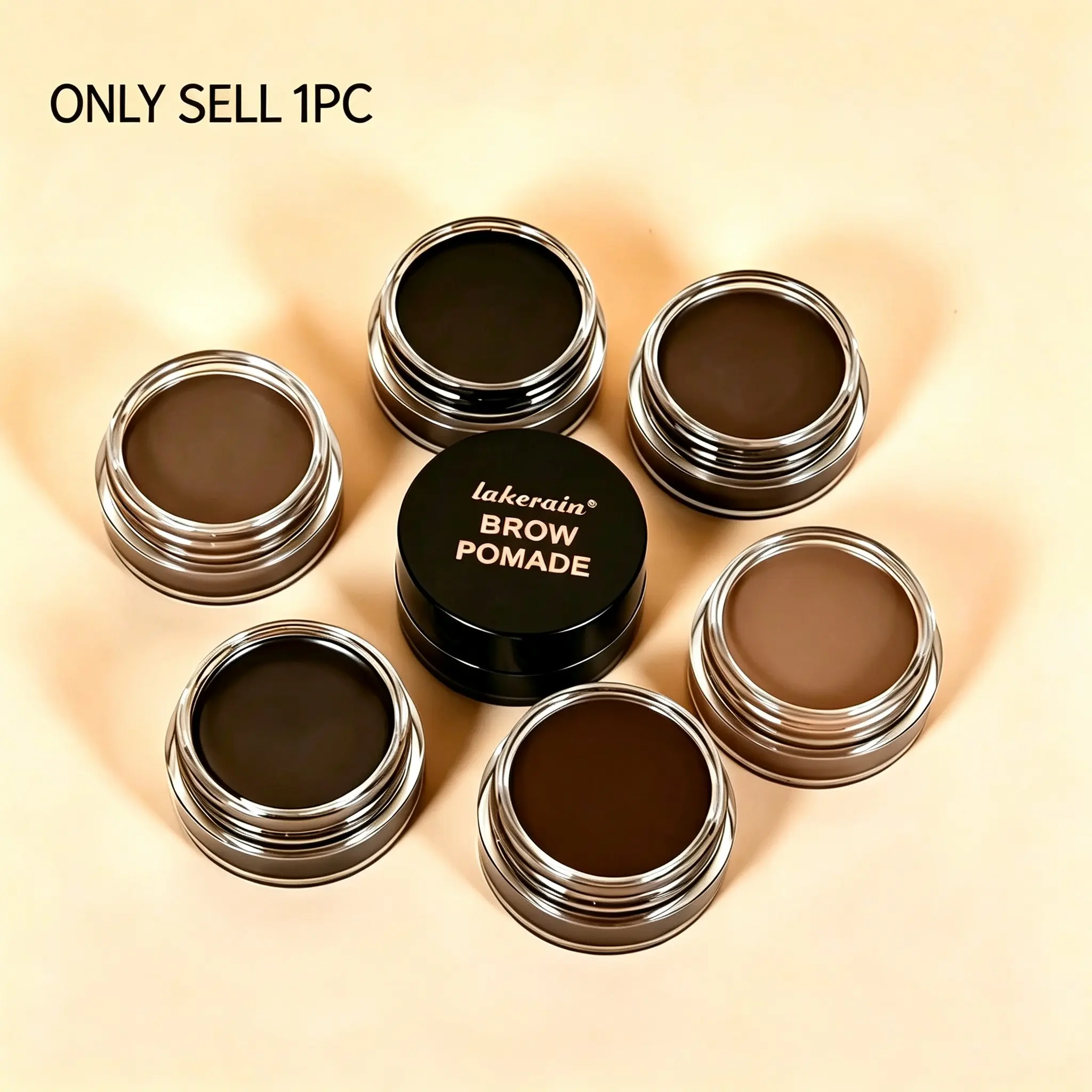 Brow Pomade Waterproof Eyebrow Cream，Waterproof Smudge Resistant Eyebrow Cream, 6 Shades Long Lasting Brow Makeup for Natural Defined Brows, for Beginners & Daily Eye Makeup