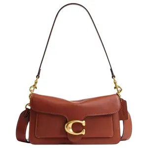 Coach Tabby 26 Leather Shoulder Bag for Women, Medium Size, Brown