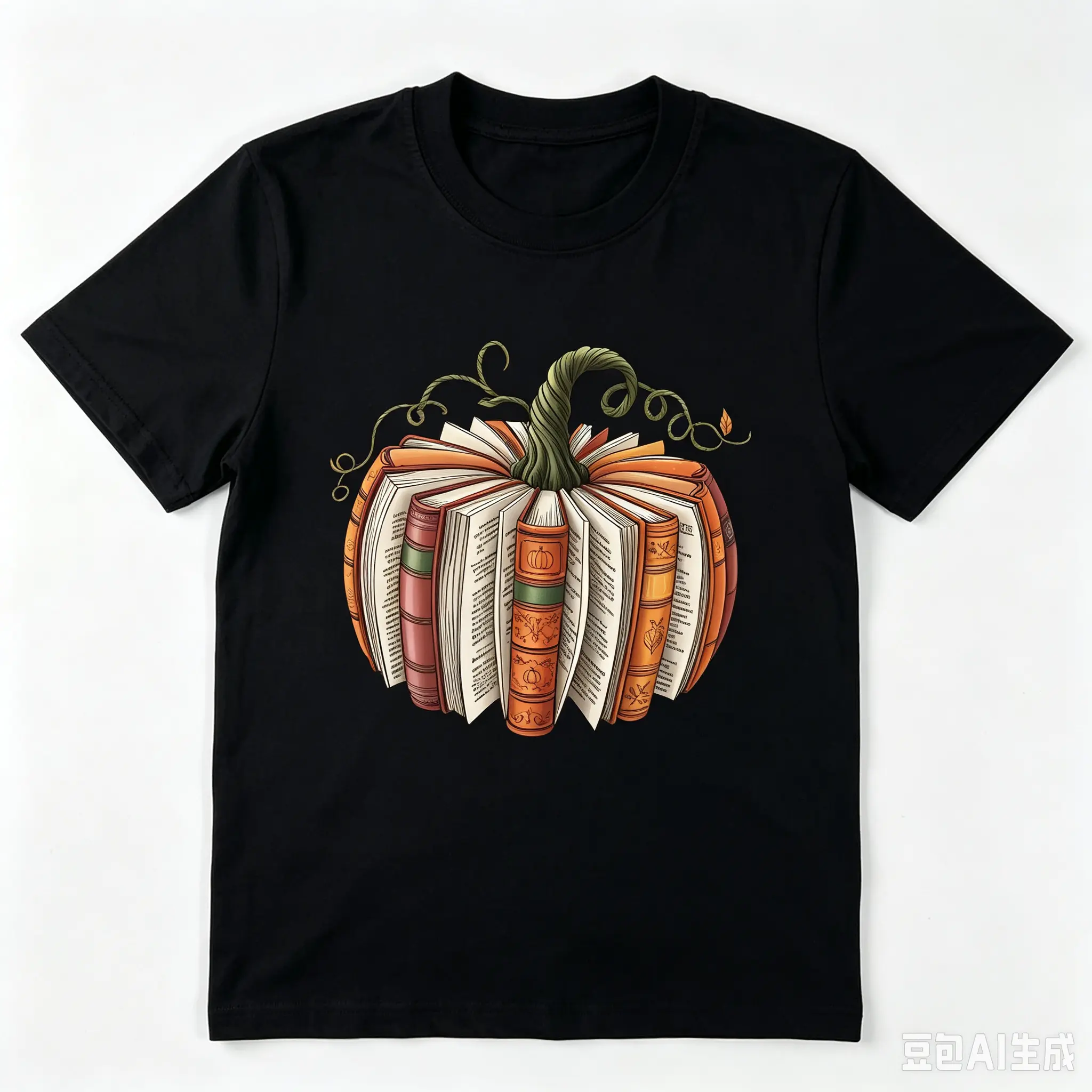 Comfort Colors Fall Book Pumpkin Shirt, Halloween Book Lover Graphic Tee, Cozy Bookish Autumn T-Shirt