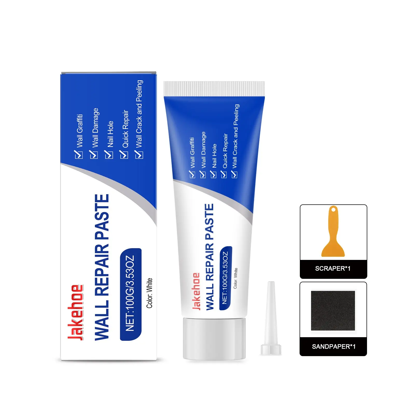 Drywall Repair Kit 100g, Multi-Functional Fast-Drying Putty Glue, Hole Repair, Concrete Sealer, Waterproof Self-Adhesive Wall Fixing Agent