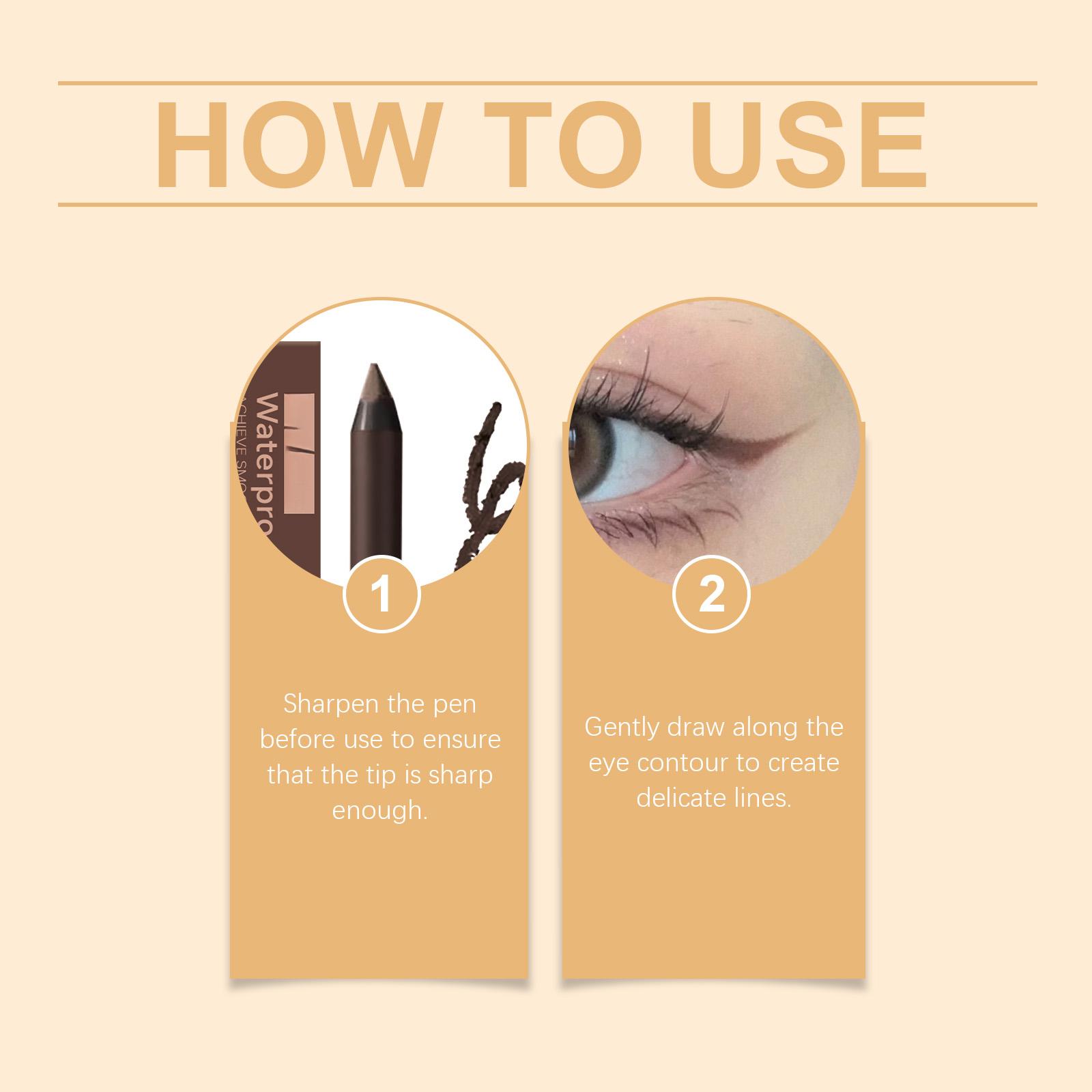 Brown Eyeliner Pen For Eye Beauty, Waterproof And Non-Fading, Smooth And Flowing Eyeliner Gel Pen