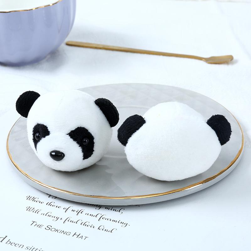 Cartoon Internet celebrity three-dimensional panda brooch, plush red panda doll ins lying down panda jewelry schoolbag pendant