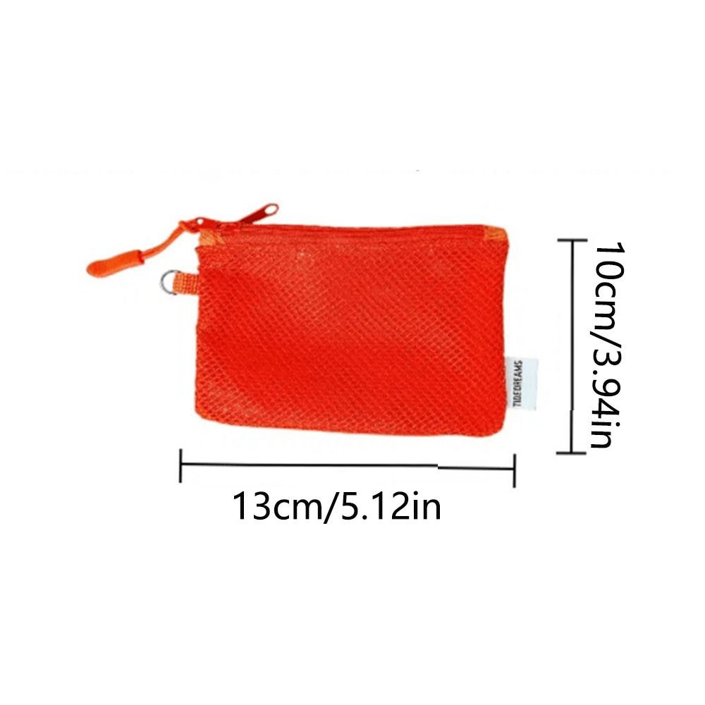 Double Zipper Mesh Storage Bag Double-layer Space Saving Portable Coin Purse Square Visible Travel Cosmetic Organizer Women