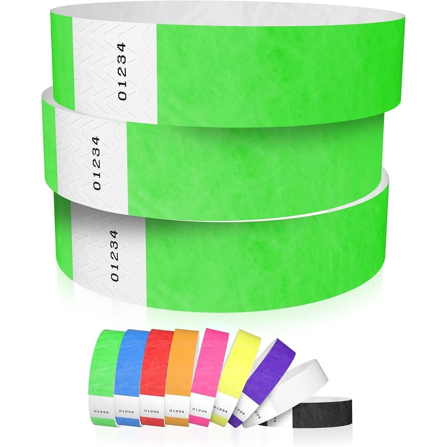 600 Neon Green Tyvek Wristbands for Events - Tamper-Proof, Comfortable, Water & Tear-Resistant - USA Made ID Bracelets for Concerts, Parties, Security, VIP Admission