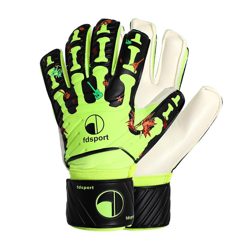 New football goalkeeper gloves with finger protection, latex palm, suitable for adult and children training 	   football drip soccer accessories goalie