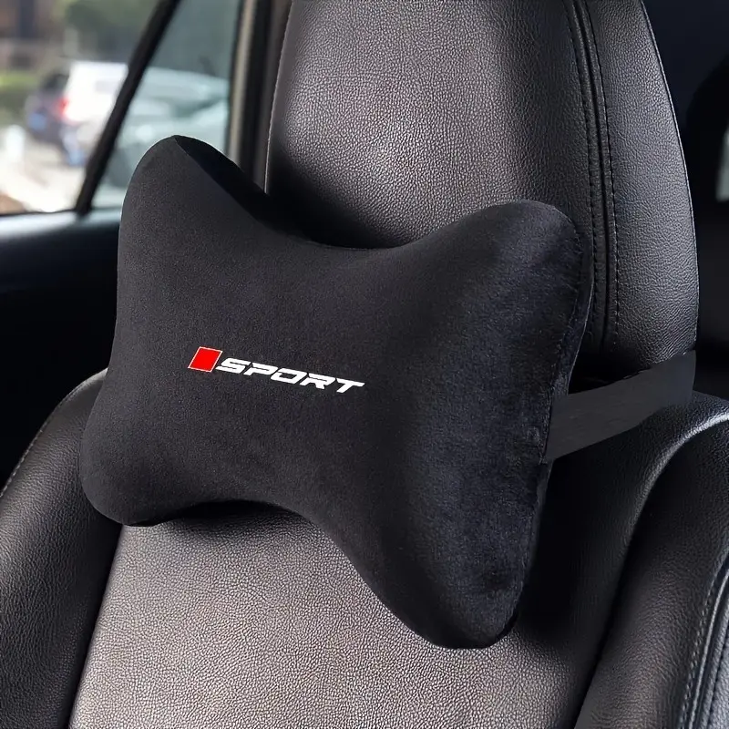 Sporty Car Seat Headrest Made of Soft Plush Material, Breathable and Soft for Neck Support. Comfortable and Relaxing Seat Cushion, Universal for All Car Models, Car Accessories.