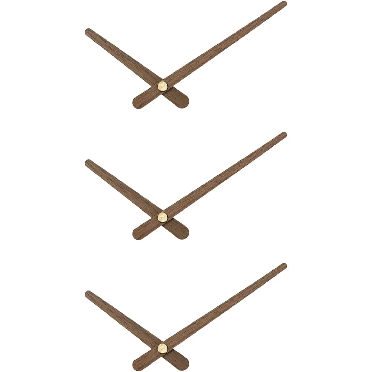 KUMGROT 3Pcs A Style Wooden Clock Hands Arms Needles Clock Repair Replacement Accessory Kit
