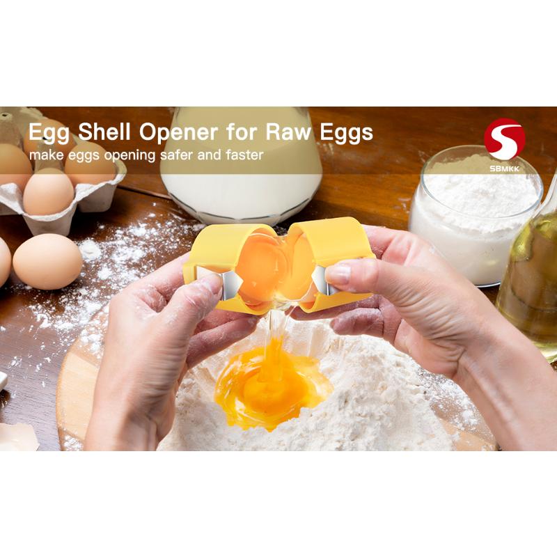 Egg Shell Opener & Separator New Egg Cracker Tool with Egg Shaped Tray Quick Shelling No Crumbs Set 2026 Model