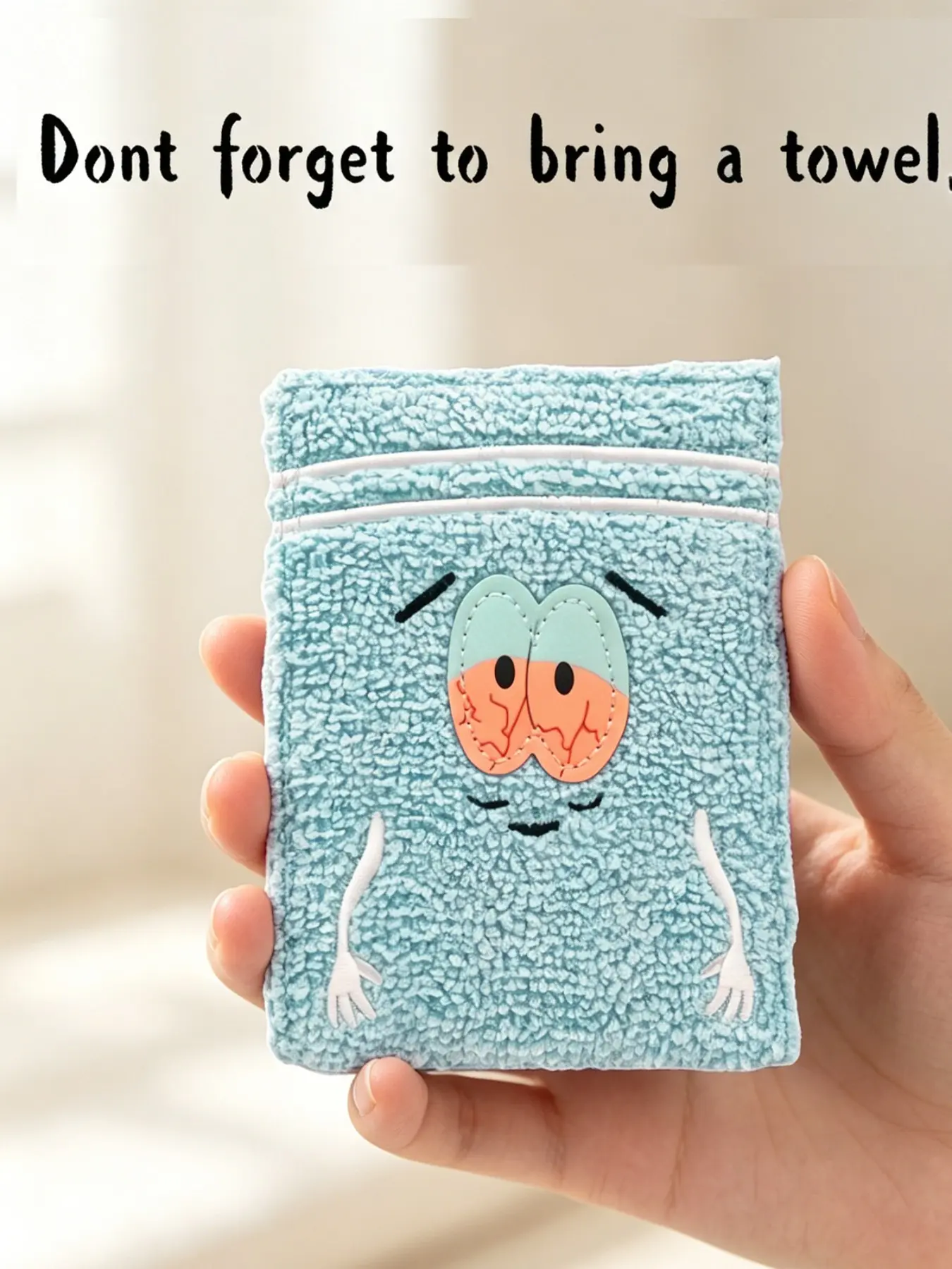 Towel Fabric Embroidered Anime Fashion Wallet,Women's Cute Wallet，Short 80% off Wallet,Bank Credit Card Holders Blue Purses,South Park Towel Wallet, Anime Embroidery Billfold, Women's Cartoon Bag,Daily Use,Gifts