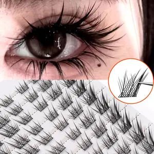 60 Pcs C Curl False Lashes, 10-12mm Length, Mixed Volume, Cat Eye Effect, Natural Look, Daily Use, Large Capacity Box
