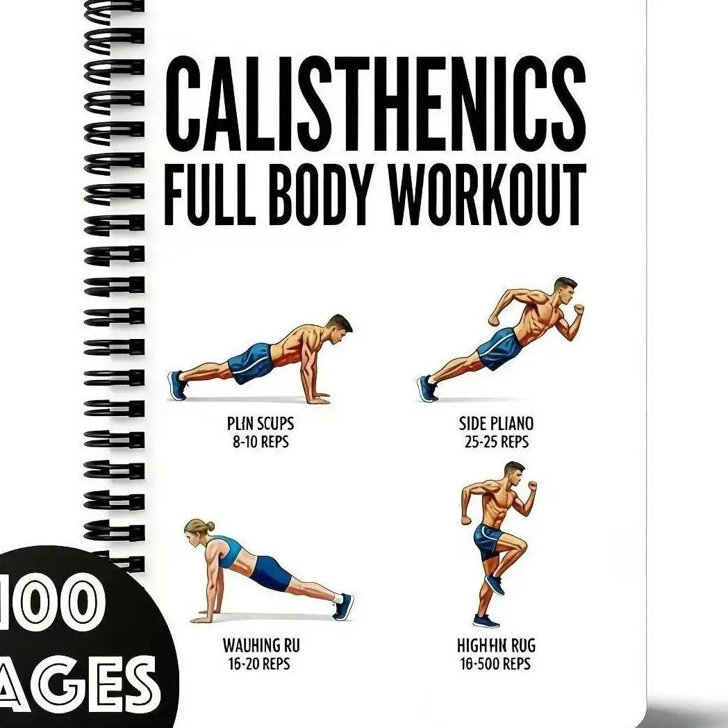 Calisthenics Full-Body Workout Journal, 100-Page Fitness Log, Track Your Exercises, Ideal for Gym Enthusiasts, Stay Organized
